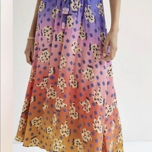 NWT Anthropologie Farm Rio Vibrance Maxi Skirt, Size S